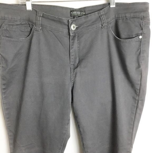 Forever 21 Plus Pants Gray Skinny Jeans Plus 18 - Picture 2 of 4